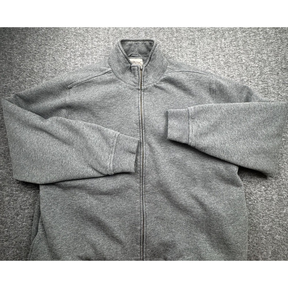 LL Bean Katahdin Iron‎ Works Mens Large Regular Sherpa Lined Grey Full Zip - Picture 2 of 16
